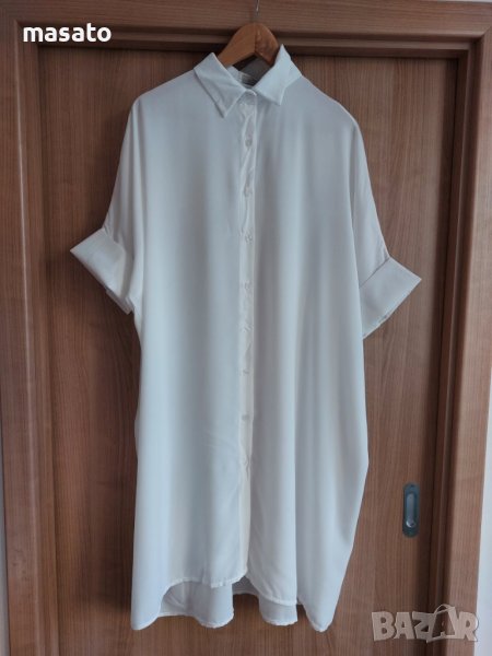 ELLA - бяла рокля/риза овърсайз, снимка 1
