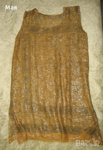 Красива плажна ефирна туника с ламени нишки, снимка 1