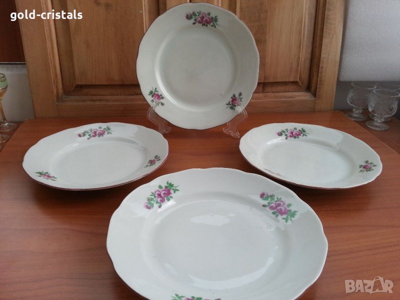 Стар български порцелан чинии плитки, снимка 1