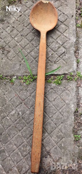 Голяма дървена лъжица 48х9 см. , снимка 1