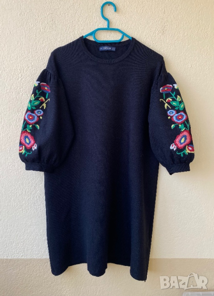 Рокля плетово с бродерии ZARA - EUR S, снимка 1