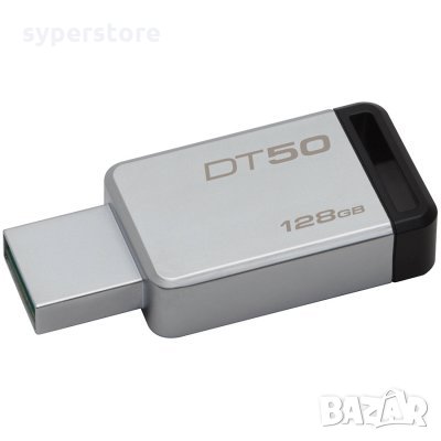 USB Флаш Памет 128GB USB 3.0 Kingston DT50/128GB, Flash Memory, DataTraveler 50, Бяла, снимка 1