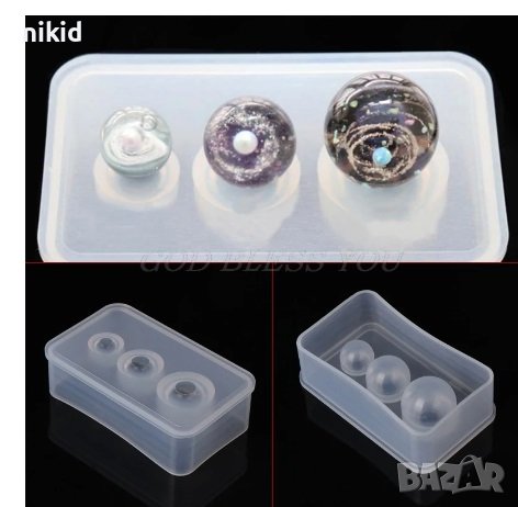 3 размера цяло топче силиконов молд калъп форма за бижутерски сладкарски и смола изделия, снимка 1