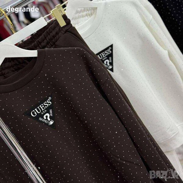 Памучен комплект Guess с блестящи камъчета , снимка 1
