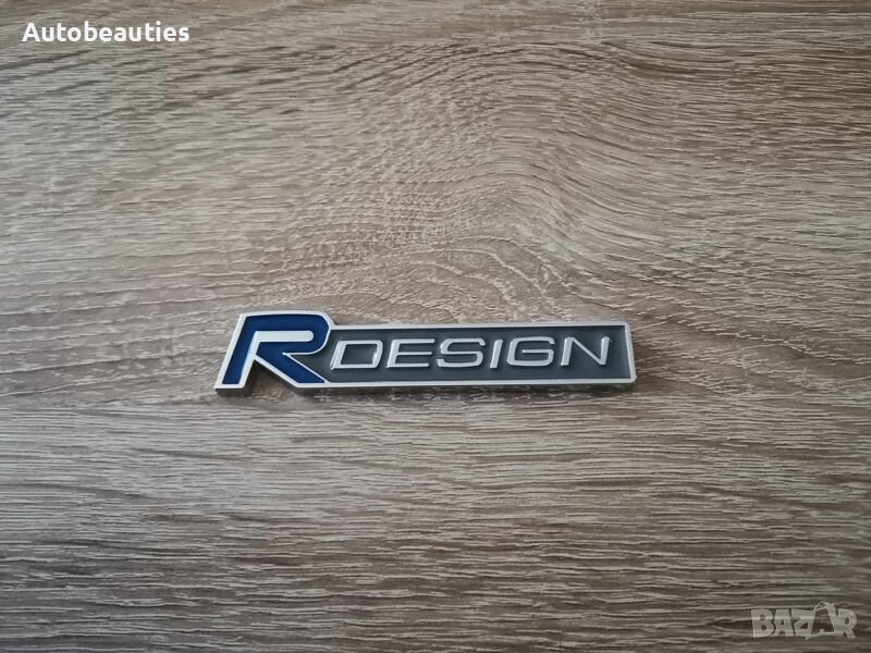 синя емблема лого Волво Volvo R Design, снимка 1