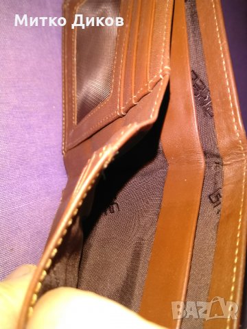 Портфейл Грии естествена кожа -120х95мм, снимка 5 - Портфейли, портмонета - 30345614