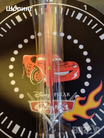 НОВ Стенен Часовник Disney Cars Колите, снимка 4 - Стенни часовници - 54108410