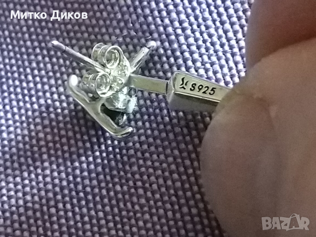 Сребърна обица тарикатска проба 925, снимка 3 - Обеци - 44718859