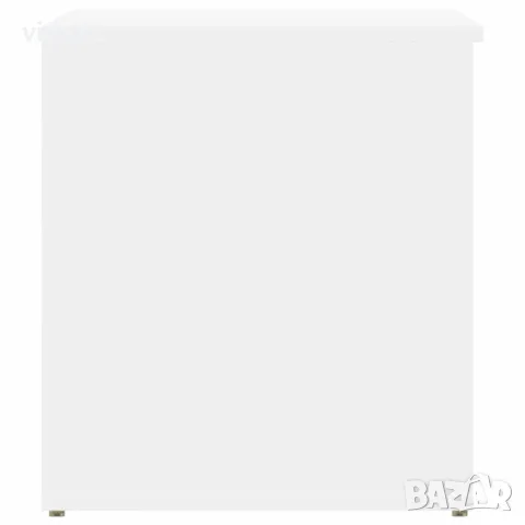 vidaXL Сандък за съхранение, бял, 84x42x46 см, инженерна дървесина, снимка 6 - Скринове - 56147768