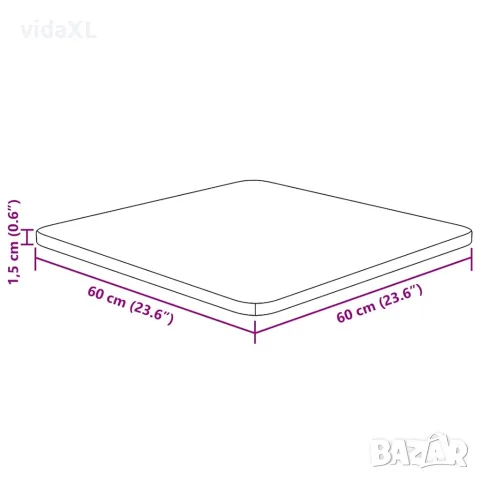 vidaXL Квадратен плот за маса(SKU: 343002), снимка 3 - Маси - 55989482