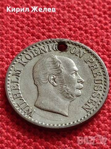 СРЕБЪРНА МОНЕТА 1 грошен 1870г. Вилхелм първи Клеве Прусия УНИКАТ 61681, снимка 2 - Нумизматика и бонистика - 40047595