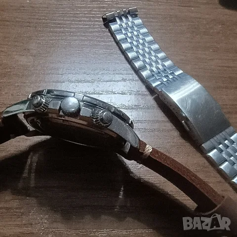 Seiko Chronograph 100M Blue Dial, снимка 10 - Мъжки - 56047406