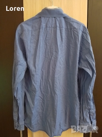 Синя мъжка риза, снимка 13 - Ризи - 49541675