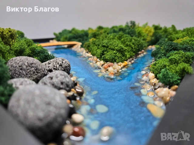 Картина от скандинавски мъх и епоксидна смола, снимка 4 - Картини - 53878637