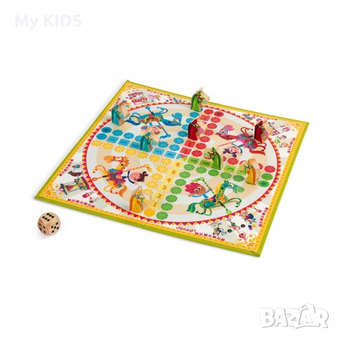 детска игра Не се сърди човече с кончета Janod, снимка 3 - Игри и пъзели - 30820344