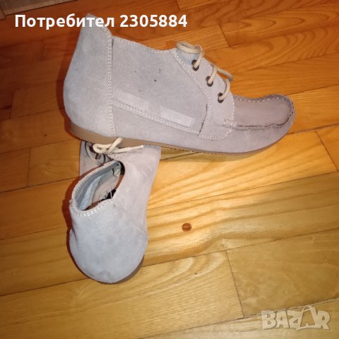 Дамски мокасини естествен велур Caprice, снимка 4 - Дамски боти - 40461792