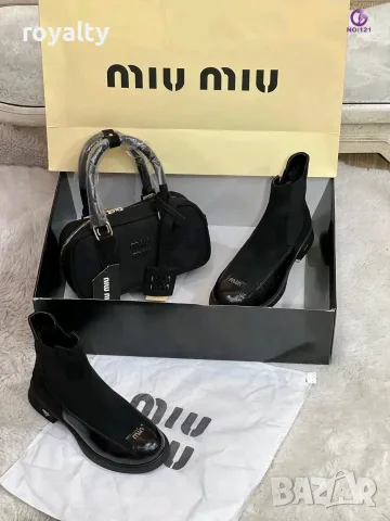Miu Miu Нови Дамски Боти Различни Цветове Миу Миу с Кутия 