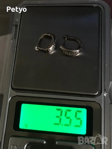 Дамски сребърни обеци, снимка 3 - Обеци - 54015591