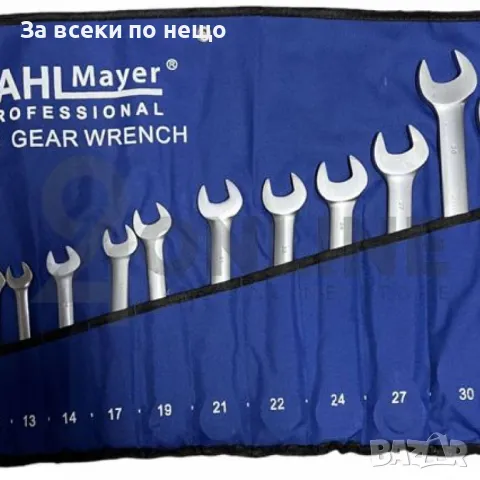 Комплект звездогаечни тресчотни ключове 8 - 32 мм 13 части StahlMayer, снимка 4 - Други инструменти - 50360559