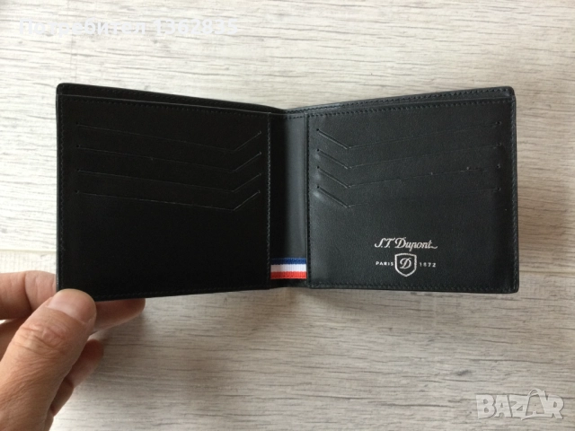 НОВ 100 % оригинален мъжки кожен портфейл / портмоне на S. T . DUPONT, снимка 2 - Портфейли, портмонета - 51985968