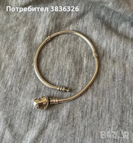 Сребърна гривна Pandora/Пандора, снимка 3 - Гривни - 55768574