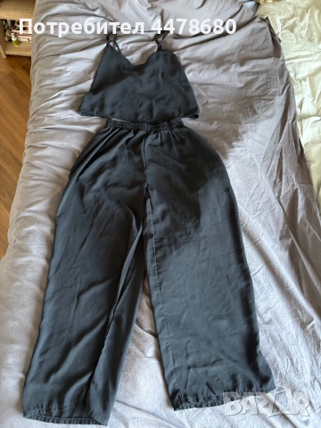 Черен летен комплект (топ + панталон) – S/M