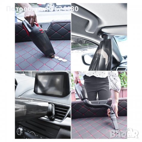 Мини Прахосмукачка за кола с Хепа филтър с 4 приставки, снимка 7 - Аксесоари и консумативи - 39549741