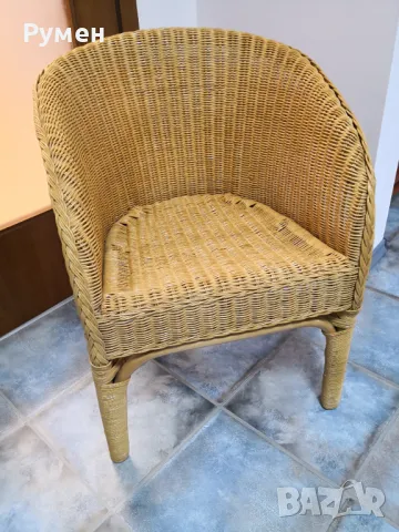 Кресло от ракита и бамбук , снимка 10 - Столове - 50417976