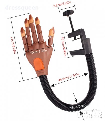 3089 Изкуствена ръка за маникюр със 100 бр. нокти, снимка 7 - Педикюр и маникюр - 34248511