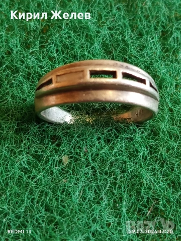 Сребърен пръстен Ретро Арт бижу майсторска изработка 26425, снимка 2 - Пръстени - 54013922