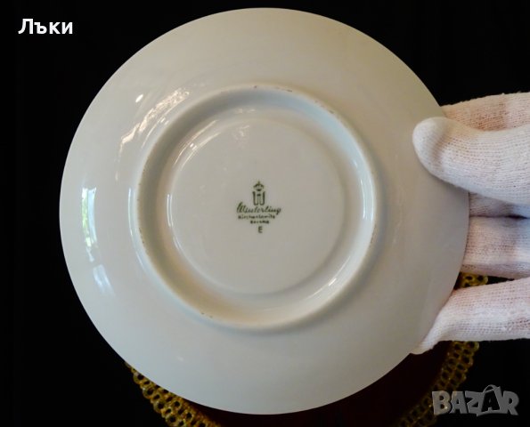 Чиния баварски порцелан,злато,орнаменти. , снимка 4 - Антикварни и старинни предмети - 37818226