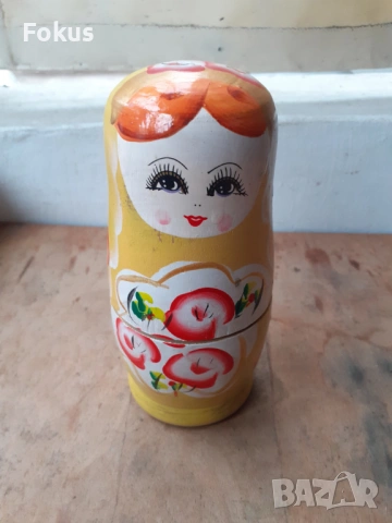 Матрьошка стара руска дарвена кукла 6 в 1, снимка 3 - Антикварни и старинни предмети - 54030733