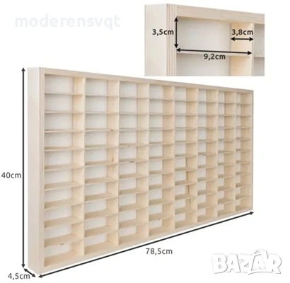 Дървен рафт за метални колички 80 бр., снимка 4 - Други - 53875664