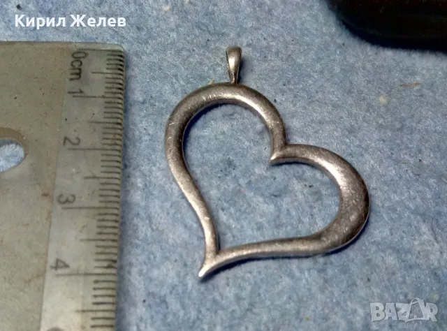 РОМАНТИЧЕН СЪРЦЕВИДЕН СРЕБЪРЕН МЕДАЛЬОН СРЕБРО 925 ПРОБА АРТ ПЕНДАНТ СЪРЧИЦЕ 48589, снимка 7 - Колиета, медальони, синджири - 49071131