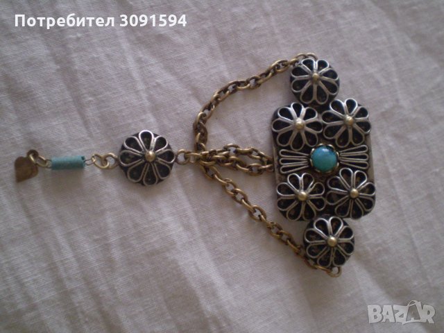 УНИКАЛНА АНТИЧНА БРОШКА С СИН КАМЪК, снимка 9 - Други ценни предмети - 33742587