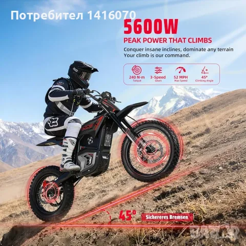 Valtinsu EM-5 Pro електрически кросов мотор