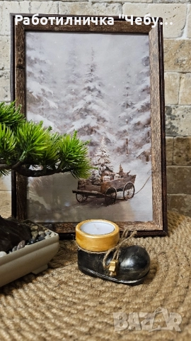 Свещник Коледно ботушче, снимка 4 - Коледни подаръци - 51538506