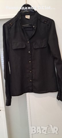 Черна риза S размер , снимка 6 - Ризи - 44494216