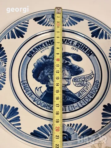 холандска порцеланова чиния  Delft , снимка 3 - Декорация за дома - 49332336