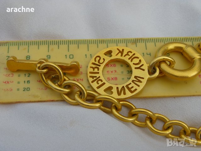 Позлатена сребърна гривна, снимка 2 - Гривни - 37613964