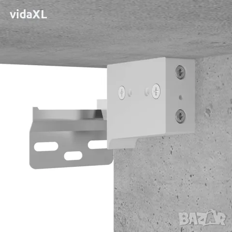 vidaXL Висок шкаф, бетонно сив, 69,5x34x180 см, инженерно дърво, снимка 9 - Бюфети - 56146774
