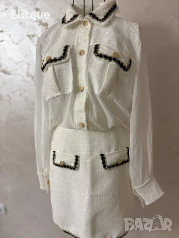 дамски комплект риза и пола 