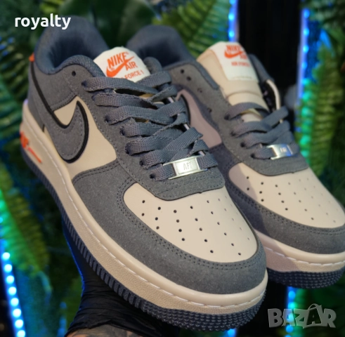 Дамски Маратонки Nike Air Force 1 сиво с оранжево
