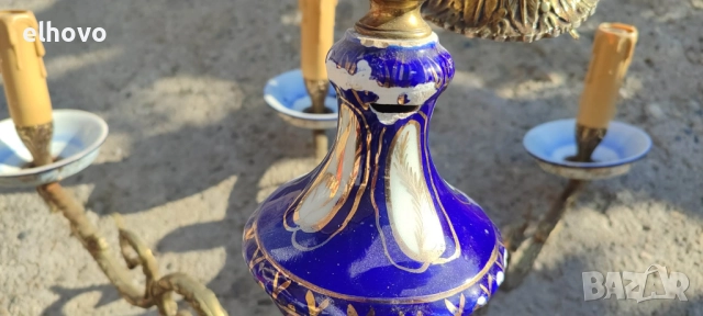 Месингов полилей 8-ца, снимка 3 - Антикварни и старинни предмети - 52750143