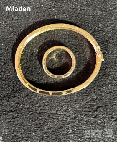 Bulgari пръстен с гривна от медицинско злато, снимка 5 - Други - 54117910