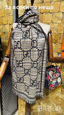 Gucci Кашмирен Шал Гучи - Налични Различни Цветове Код SK469, снимка 7 - Шалове - 53059613