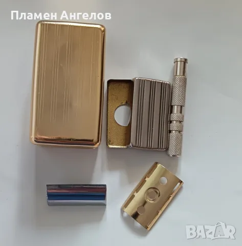 Ретро класическа самобръсначка Soluna в оригинална кутия-Соц епоха , снимка 2 - Мъжка козметика - 56077384