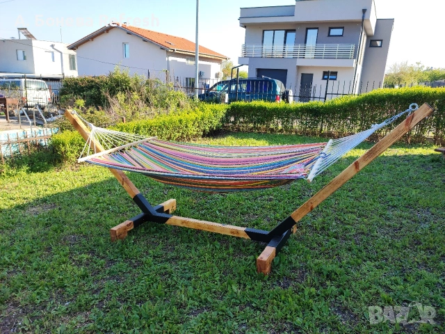 Стойки за хамак ръчно изработка + ПОДАРЪК хамак, снимка 8 - Други стоки за дома - 54207672