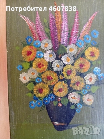 Картина полски автор 15-11 см, снимка 2 - Картини - 52221731