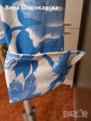 Риза с къдри на сини цветя. Размер М. , снимка 5 - Ризи - 40521811